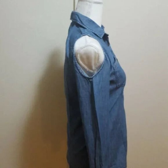 Charlotte Russe blue shirt size small - Picture 7 of 8
